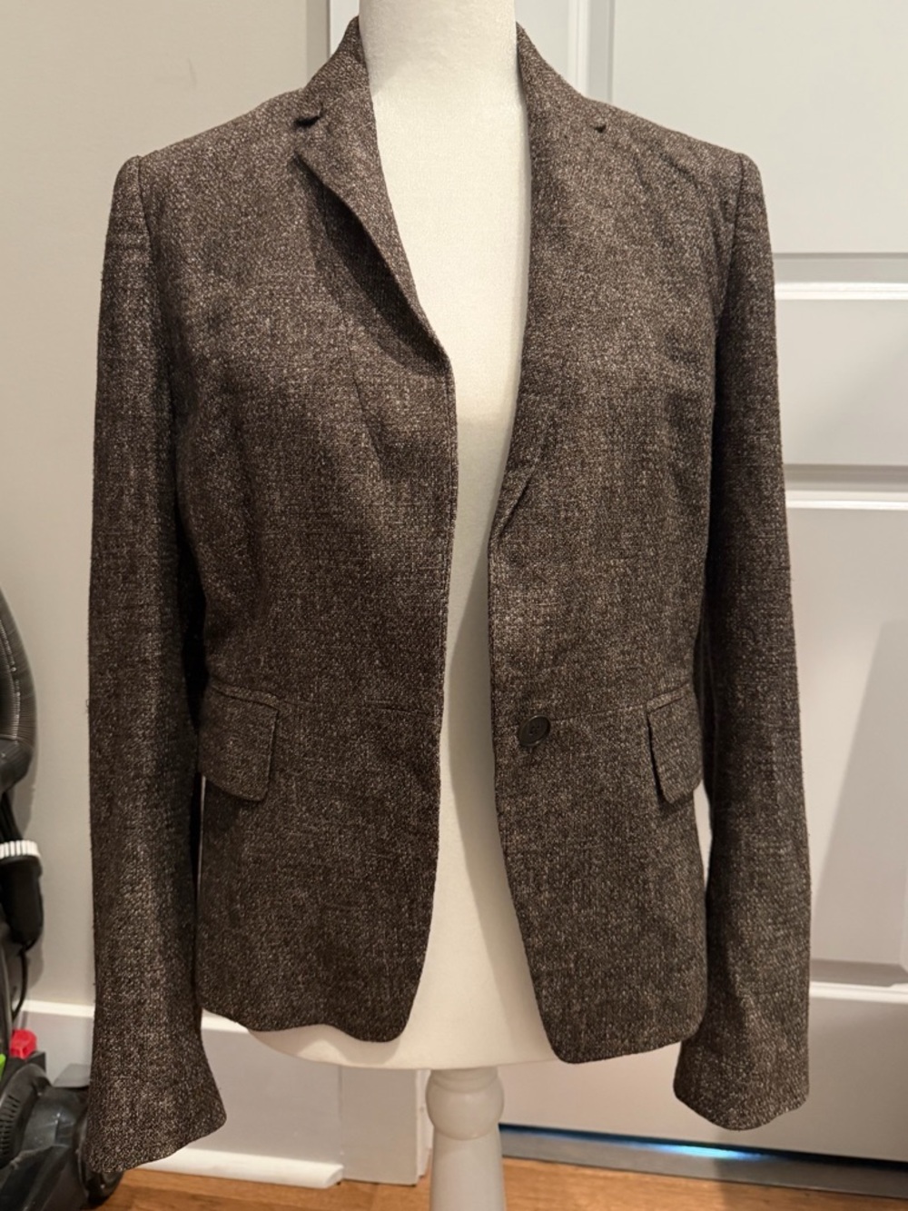 Ann Taylor Brown Tweed Blazer